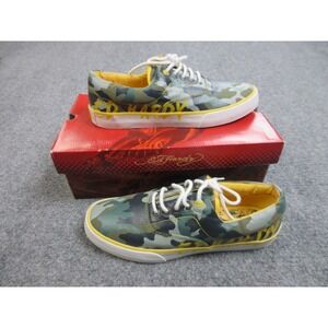 Ed Hardy Louise‎ Lowrise Shoes Mens Size 9 Green Camo 11SLO102M